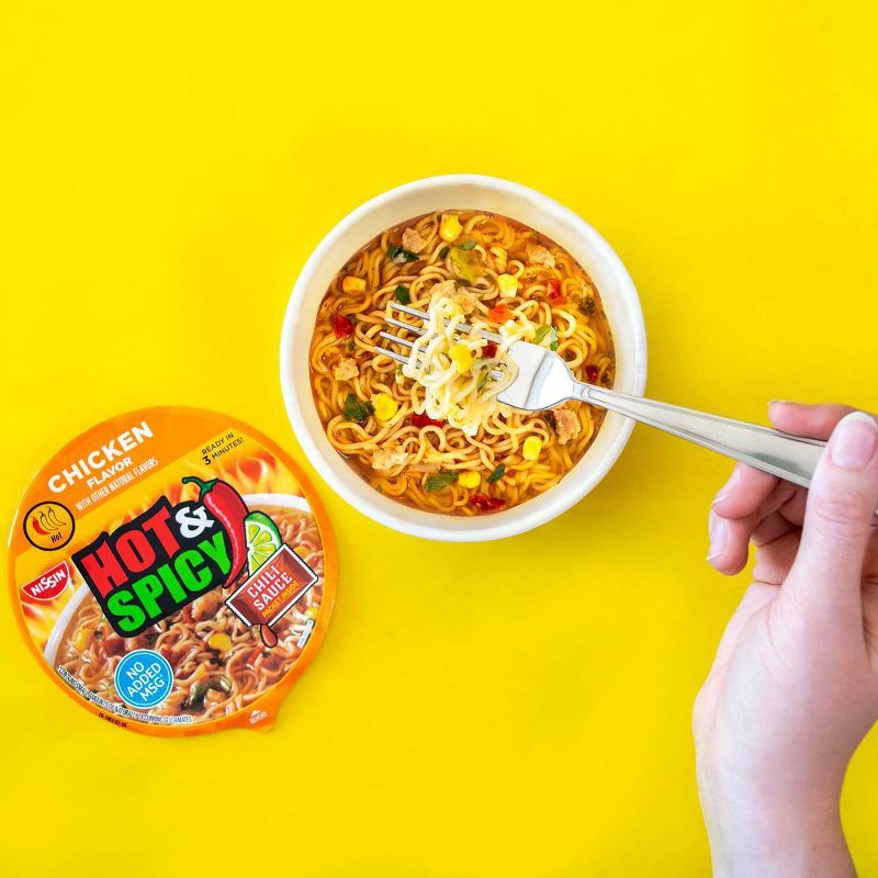 Nissin Foods Hot &#38; Spicy Chicken Bowl Noodles 3.32oz, 2 of 5