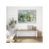 Cottage Garden West of The Wind Pure & Simple White, Grey, Red 40 x 30 Inch Waterproof Gallery Wrapped Canvas, Outdoor Garden, Yard, Patio All Weather - 2 of 2