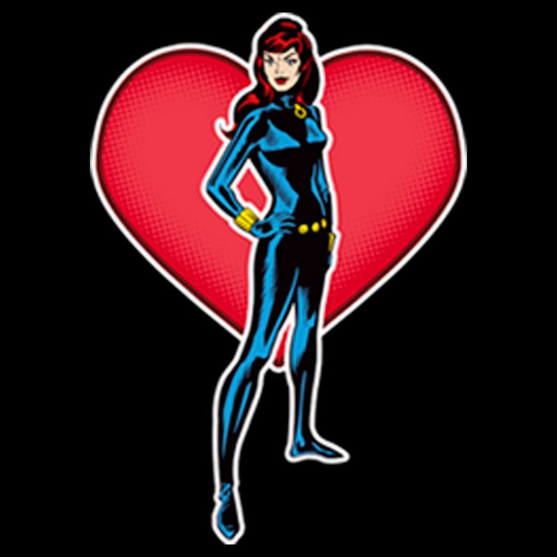 Men's Marvel Black Widow Heart Pocket T-Shirt, 2 of 6