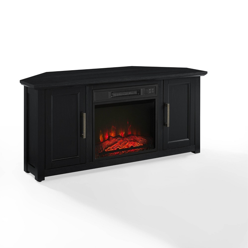 Photos - Mount/Stand Crosley Camden Corner TV Stand for TVs up to 50" with Fireplace Black  