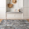 World Rug Gallery Abstract Marble Shag Rug – Blue – Cozy & Durable – Medium Pile for Living Room, Bedroom, or Entryway - 2 of 4