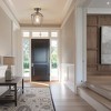 DORESshop 7.09 In. 1-Light Brushed Nickel Semi-Flush Mount Ceiling Light with Clear Glass Shade - 3 of 4