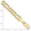 Black Bow Jewelry Men's 10k Yellow Gold 7.5mm Solid Concave Figaro Chain Bracelet, 9 In. - 4 of 4