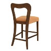 Vynxaria Counter Stool Without Arm,Set of 2,Walnut+Caramel - 2 of 4