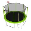YUHAO Kids & Adults 12FT Trampoline with Basketball Hoop and Ball，Recreational Trampolines with Safety Enclosure， Outdoor Toys，12FT Green - 4 of 4