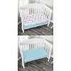 Everyday Kids 2-Pack Fitted Girls Crib Sheets, 100% Soft Microfiber, Fits Standard Crib Mattress 28x52in, Mermaid & Aqua Nursery Sheets - 4 of 4