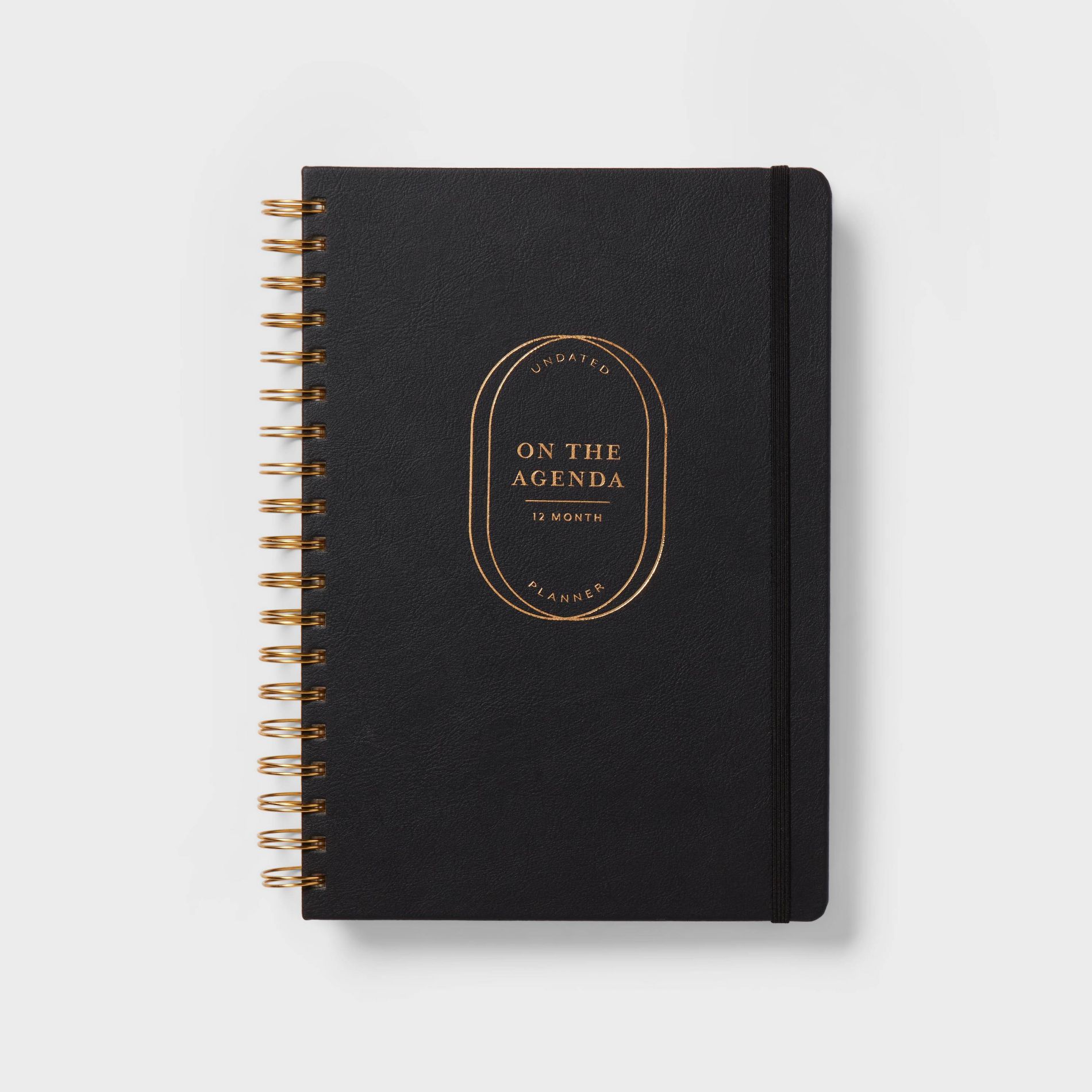 Twin Wire 7"x10" Planner Black leatherette - up&up™