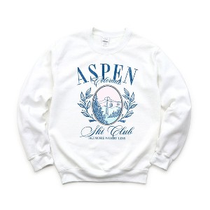 Simply Sage Market Women's Graphic Sweatshirt Aspen Ski Club Grunge - 1 of 3