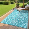 coucheta Multi-size Waterproof Outdoor Medallion Patio Rug, Reversible Plastic Straw Vintage Camping Carpet, for Patio, Deck, Backyard, Balcony - 2 of 4