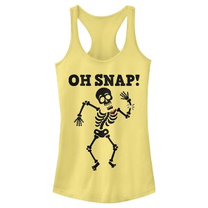 Juniors Womens Lost Gods Halloween Oh Snap Racerback Tank Top - 1 of 4