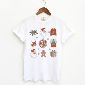 Simply Sage Market Women's Christmas Collage Short Sleeve Garment Dyed Tee - 1 of 2