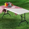 Folding Chair 30 x 72 Inch Lightweight Rectangular Powder Coated Alloy Steel Modern Style Deluxe Foldable Banquet Table for Events, Home, or Office - 4 of 4