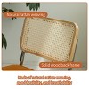 Set of 2 Dining Chairs Upholstered Dinner Chairs Rattan Armless Chairs with Padded Seat, Velvet/Faux Leather - Modernluxe - 4 of 4