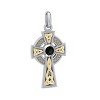 Slickblue Women’s Celtic Trinity Knot Cross Necklace, Sterling Silver with 18K Gold Accents, 18" Chain Included - 3 of 4