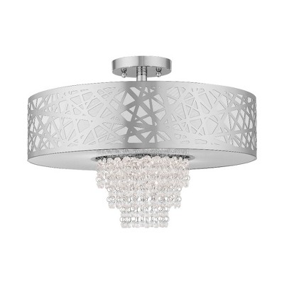 Livex Lighting Allendale 4 - Light Semi-Flush Mount in  Polished Chrome