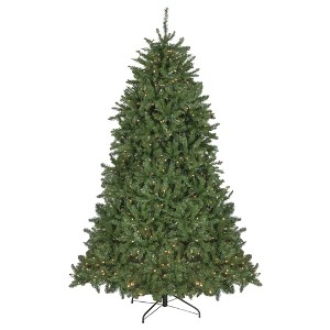 Northlight 7.5' Pre-Lit Rockwood Pine Artificial Christmas Tree, Clear LED Lights - 1 of 4