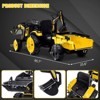 24V Kids Electric Car, 2 Seater Ride On Car for Kids, Excavator & Bulldozer, Electric Vehicle w/Trailer - 4 of 4