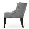 Contemporary Tufted Wingback Chair with Nailhead Trim, Upholstered Waffle Stitch Accent Chair for Living Room, Christopher Knight Home Sofa Chair - 4 of 4