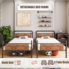 Whizmax Twin Over Twin Metal Bunk Bed with High Guardrail and Ladder, Twin Size Convertible Metal Bunk Beds for Kids/Teens/Adults,Easy Assembly - 4 of 4