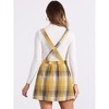 INSPIRE CHIC Women's Checks Adjustable Strap Pinafore Overall Suspender Skirt - 4 of 4