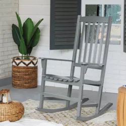 Alston Solid Wood Outdoor Rocking Chair - Slate Gray - Cambridge Casual