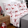 Christmas Bed Sheets, Soft Brushed Microfiber Bed Sheet Set, 16 Inches Deep Pocket Fitted Sheet Winter Holiday Sheets Set - 4 of 4