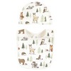 Hudson Baby Infant Boy Cotton Bib and Caps Set, Forest Animals, One Size - 4 of 4