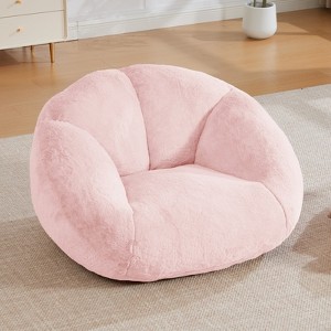 MOONMISS Faux Fur  Comfy Large Beanbag Chair with Filler,Floor Sofa, Accent Couch for Living Room Bedroom Game Room - 1 of 4