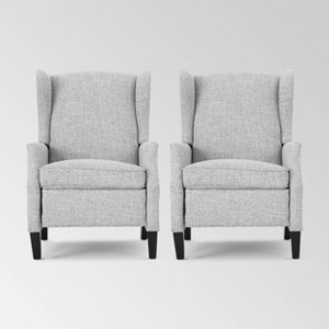 Set of 2 Wescott Contemporary Fabric Recliners - Christopher Knight Home - 1 of 4