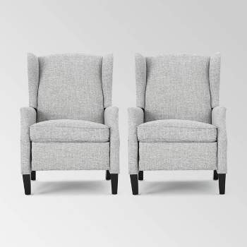Set of 2 Wescott Contemporary Fabric Recliners - Christopher Knight Home
