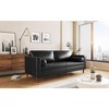 Mirod Mid-Century Modern Polyester Polyester 3-Seat Sofa, Tufted Design, Solid Wood Legs, 2 Bolster Pillows, Comfortable Couch for Living Room Office - 4 of 4