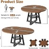 PAKASEPT 43.3''-59'' Extendable Round Dining Table for 4-8, Modern Oval Dining Table with Removable Leaves Space Saving, for Kitchen Living Room - 4 of 4