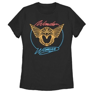 Women's Wonder Woman 1984 Golden Neon Helmet T-Shirt - 1 of 4