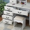 Fashion Vanity Desk with Mirror and Lights for Makeup, Vanity Mirror with Lights and Table Set with 3 Color Lighting Brightness Adjustable - 3 of 4