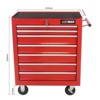 Maggift Tool Boxes and Totes, Moblie Cabinet with Drawers and Wheels, Rolling Chest for Heavy Duty Metal Tool Cart of Workshop, Red, 24.2"*12.9"*29.9" - 4 of 4