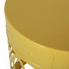 Infurnic Patio End Tables Modern Side Table Set Table Stylish Modern Design All-Season Use Standard Outdoor, Yellow, 13.75"*13.75"*18" - 4 of 4