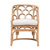 bali & pari Aster Modern Bohemian Natural Brown Rattan Armchair - 3 of 4