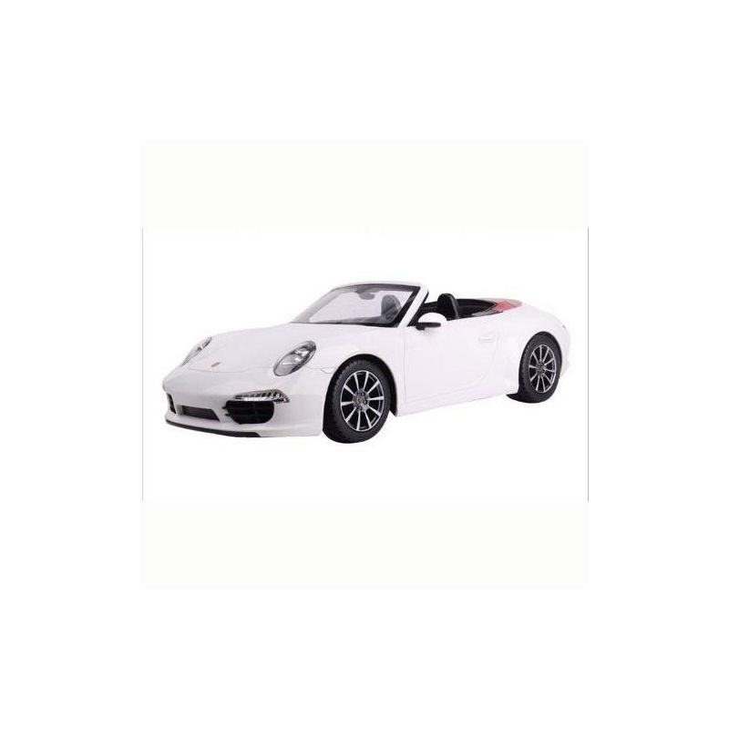 Link Ready! Set! Go! 1:12 RC Porsche 911 Carrera S White Cabriolet, Remote Control Sports Car, Working Headlights & Tail Lights R/C, 4 of 7