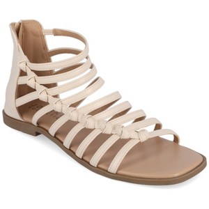 Journee Collection Womens Petrra Gladiator Back Zip Sandals - 1 of 4
