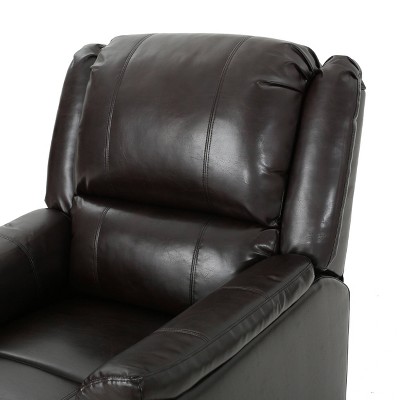 Jemma Brown Leather Swivel Recliner Chair