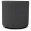Baxton Studio Finley Mid-Century Modern Fabric Upholstered Swivel Armchair - Gray : Polyester, Wood Frame, 250lb Capacity - 4 of 4
