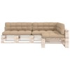 VidaXL Pallet Sofa Cushions 7 pcs Beige - 3 of 4