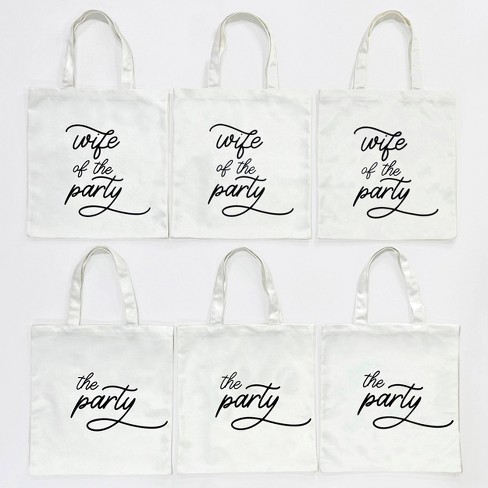 6ct Canvas Totes Wife of the Party/The Party - Bullseye's Playground™ - image 1 of 4