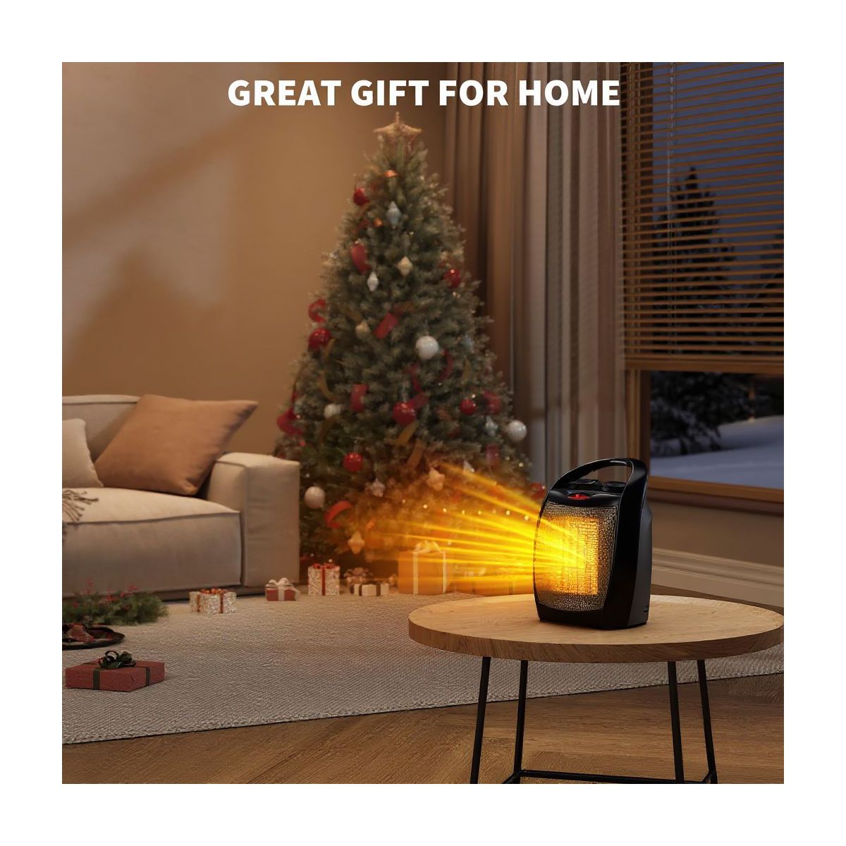 Small Space Heater,Portable Space Heater,with Overheat & Tip-Over Protection Office Room Desk Indoor Use - thumbnail 2