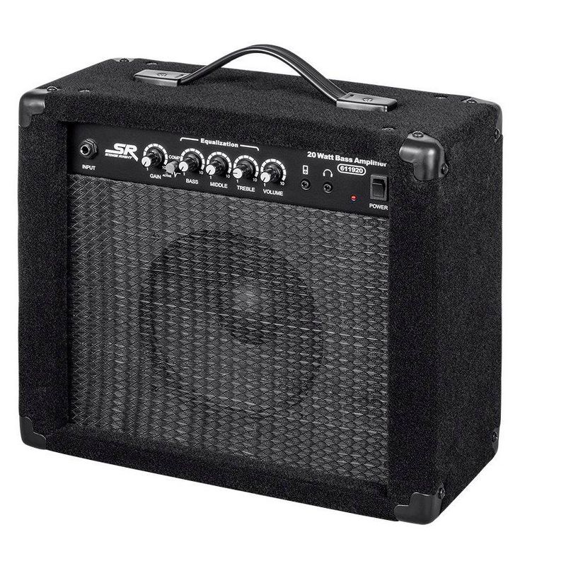 Monoprice 20-Watt 1x8 Practice Combo Bass Amplifier witth 3-band EQ and Headphone Output, 1 of 7