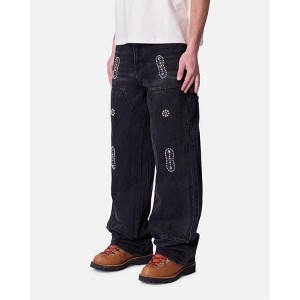 Mnml Mens Ultra Baggy Western Jewel Jeans - Washed Black 32 : Target