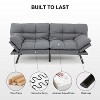 MUUEGM 71" Memory Foam Futon Sofa Bed| Convertible Sleeper Sofa with 3-Position Adjustable Backrest and 4-Position Armrest - 4 of 4