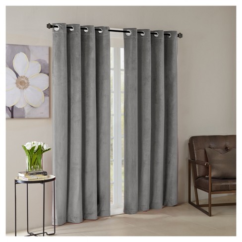 Vienna Solid Velvet Window Curtain Panel Target