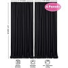 Wikineon Black Backdrop Panels Halloween Background: Polyester Backdrop Curtains Fabric 20ftx8ft Wall Backdrop Stage Wedding Decorations Drape - 2 of 4
