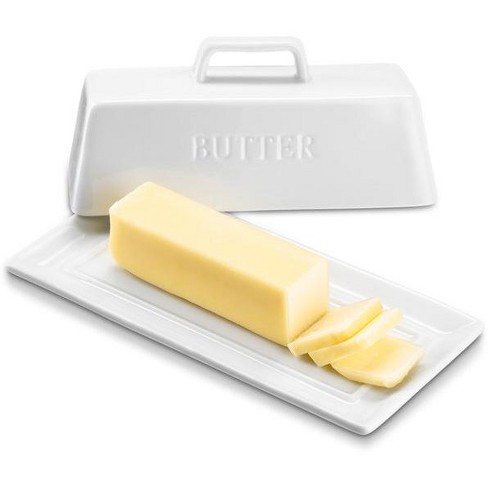 Stoneware Hand Lettered Mantequilla Butter Dish - Threshold™ : Target